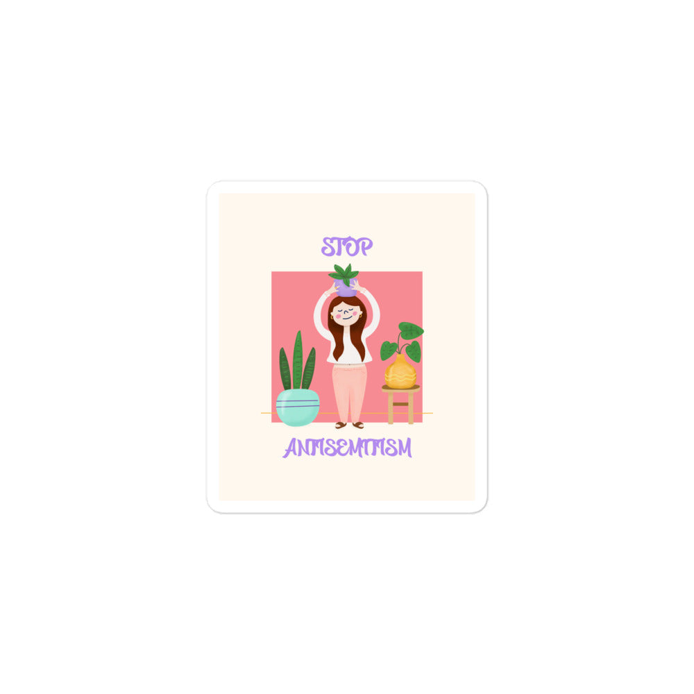 Stop Antisemitism | Plants & Flowers Edition | Kiss Cut Sticker Jouparty