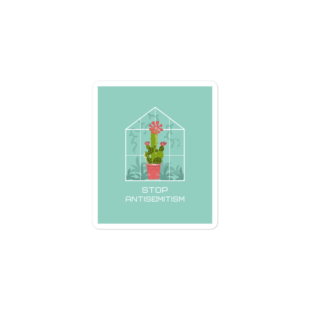 Stop Antisemitism | Plants & Flowers Edition | Kiss Cut Sticker Jouparty