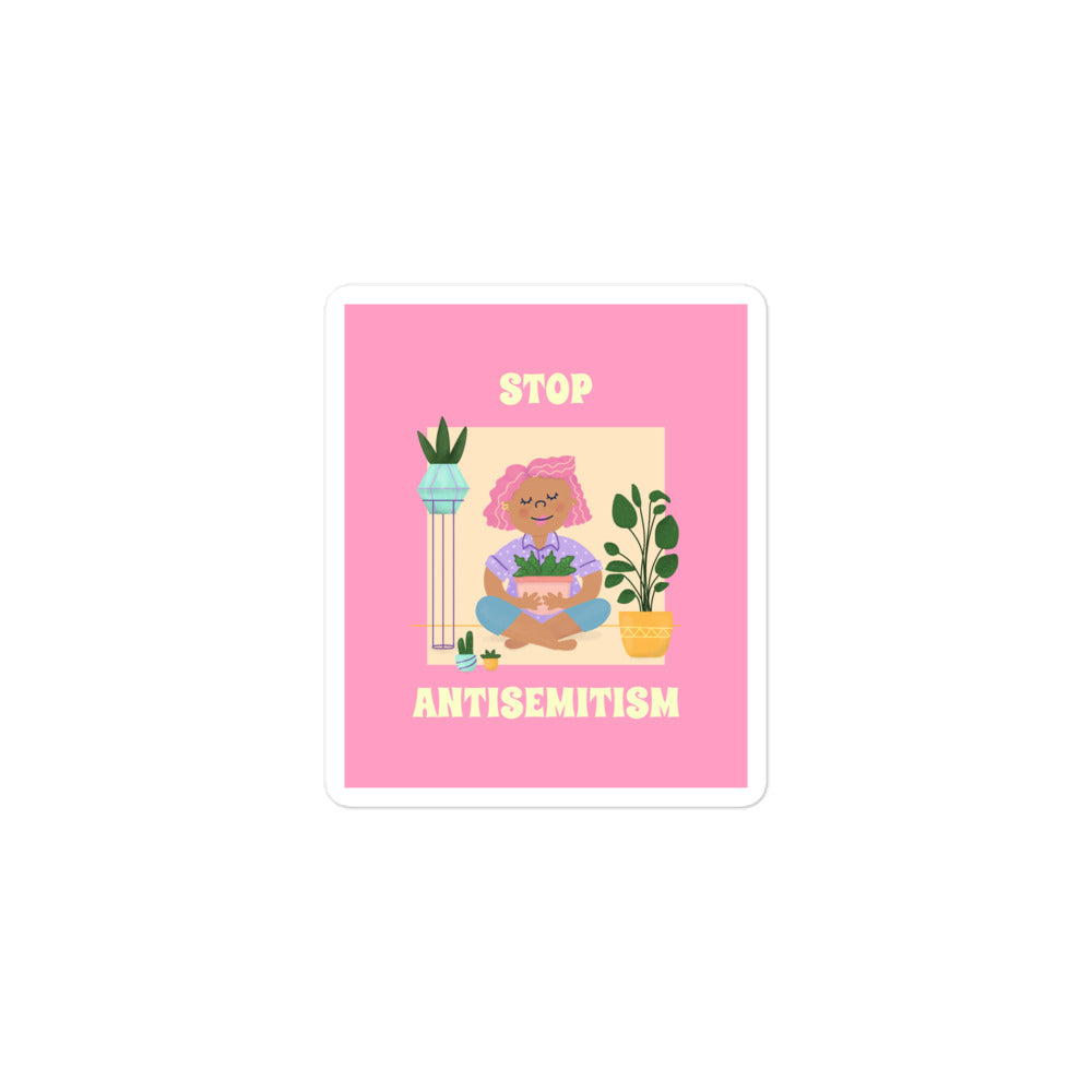 Stop Antisemitism | Plants & Flowers Edition | Kiss Cut Sticker