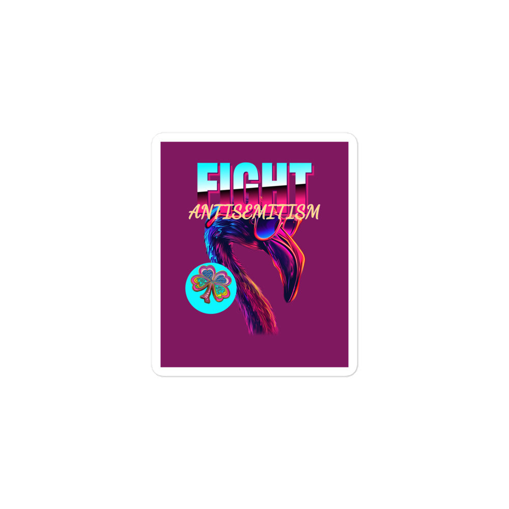 Retro Neon Animal | Fight Antisemitism | Kiss Cut Sticker Jouparty