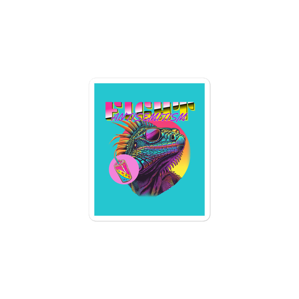 Retro Neon Animal | Fight Antisemitism | Kiss Cut Sticker Jouparty