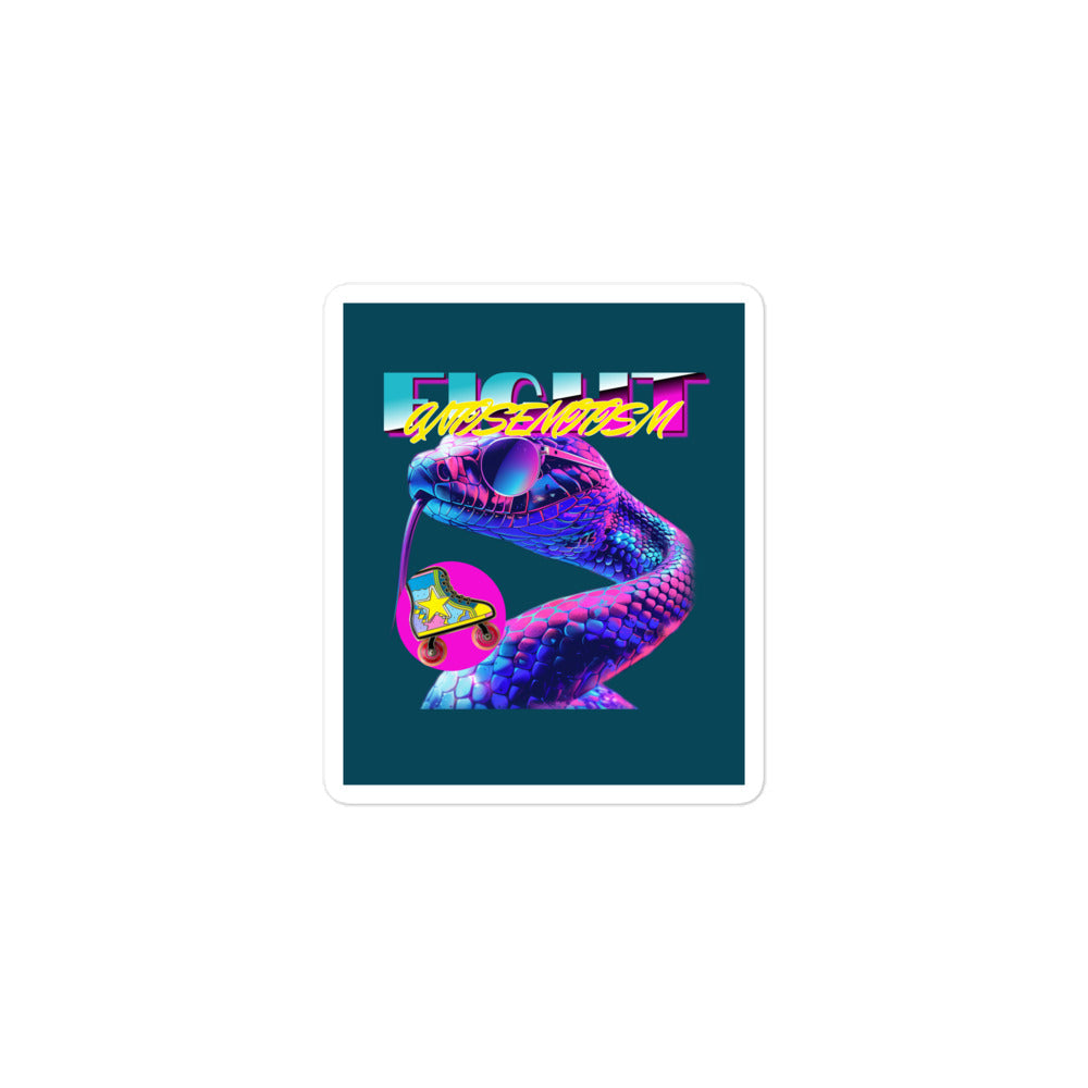 Retro Neon Animal | Fight Antisemitism | Kiss Cut Sticker Jouparty