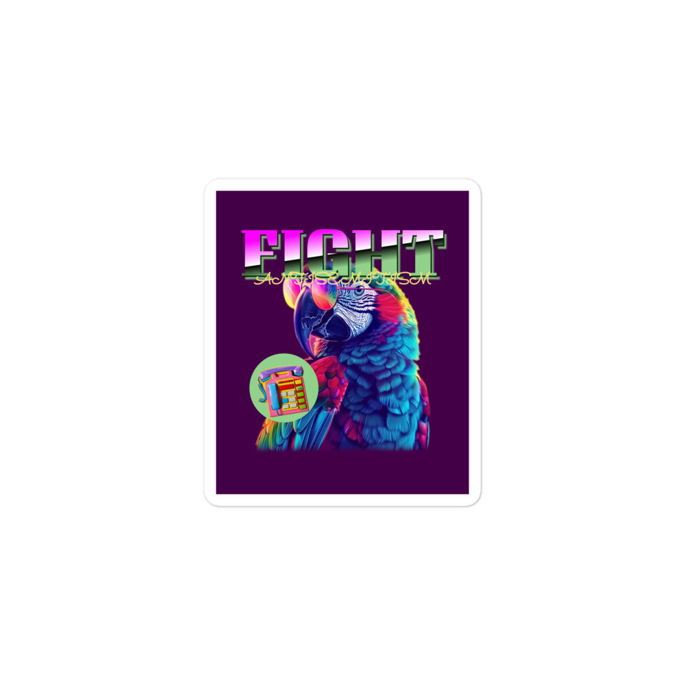 Retro Neon Animal | Fight Antisemitism | Kiss Cut Sticker