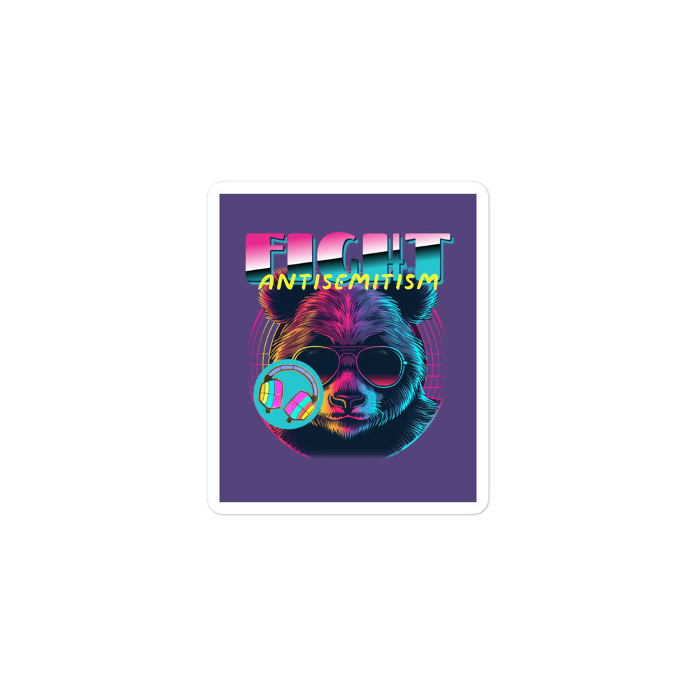 Retro Neon Animal | Fight Antisemitism | Kiss Cut Sticker Jouparty