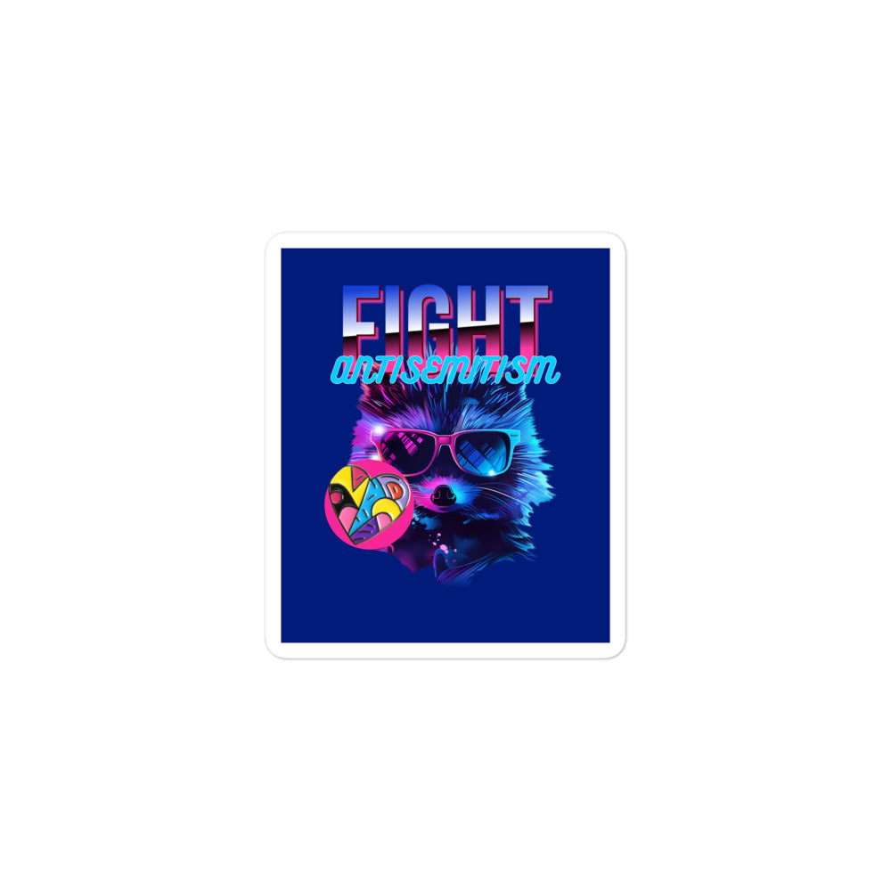 Retro Neon Animal | Fight Antisemitism | Kiss Cut Sticker Jouparty
