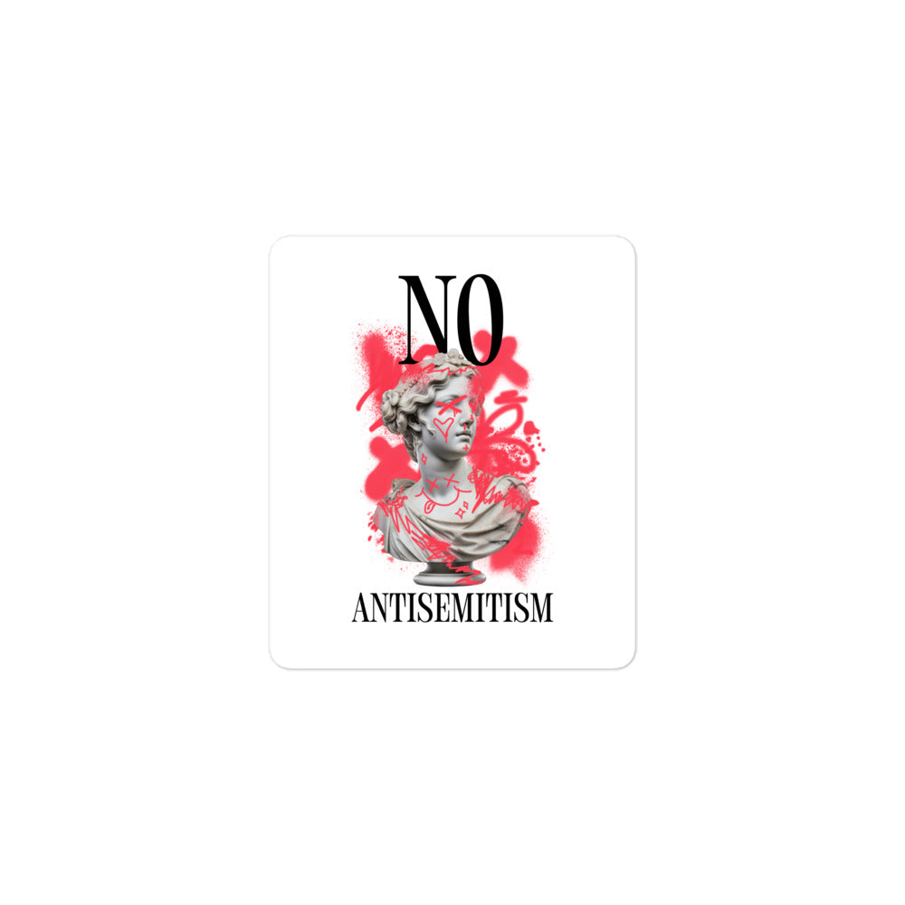 Graffiti Statue Anthem | No Antisemitism | Kiss Cut Sticker Jouparty