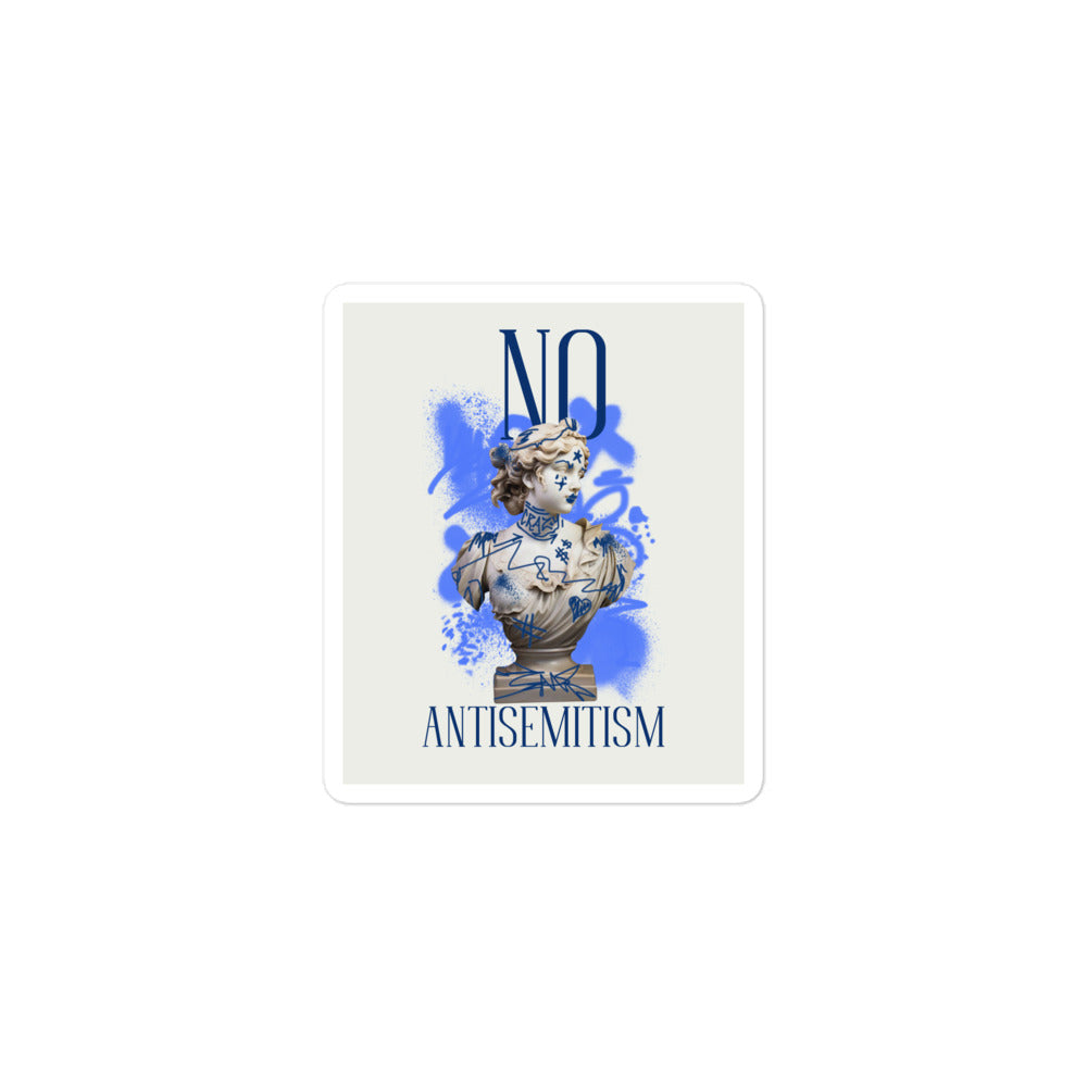 Graffiti Statue Anthem | No Antisemitism | Kiss Cut Sticker Jouparty