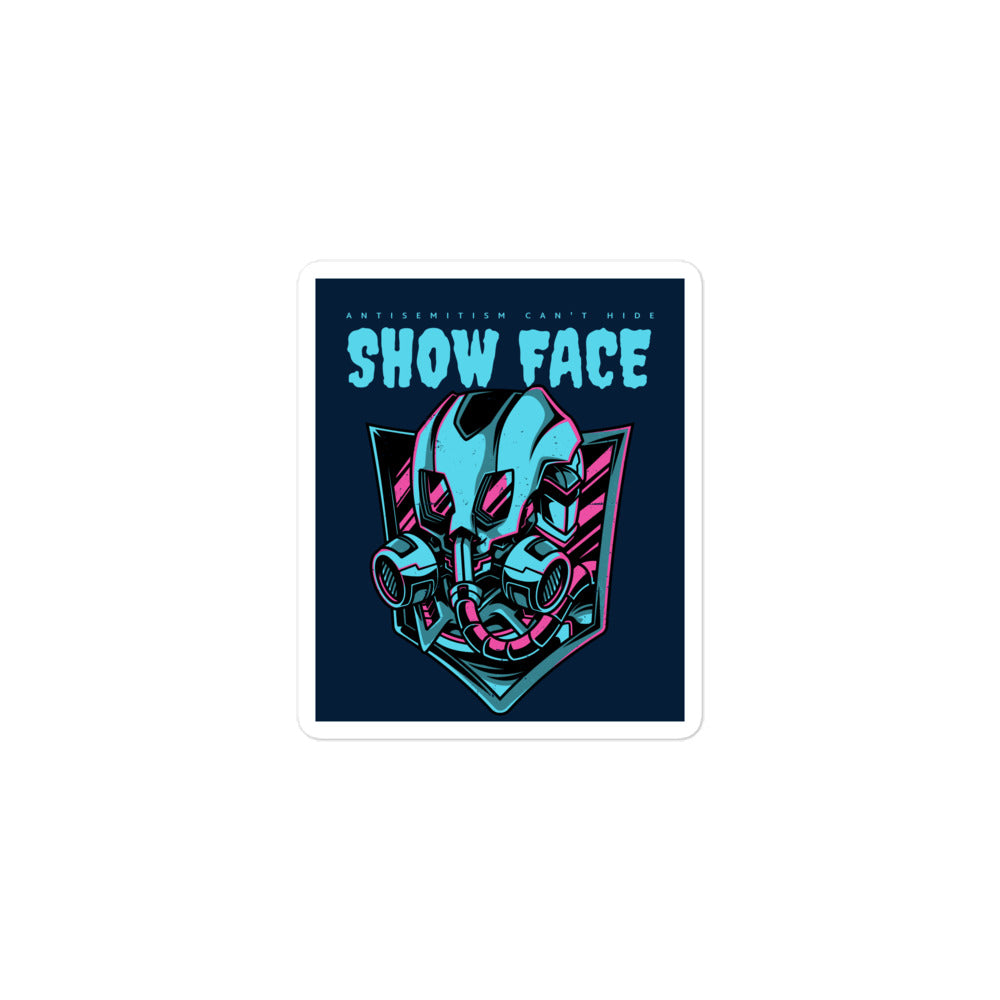 Show Face | Antisemitism Can't Hide | Kiss Cut Sticker Jouparty