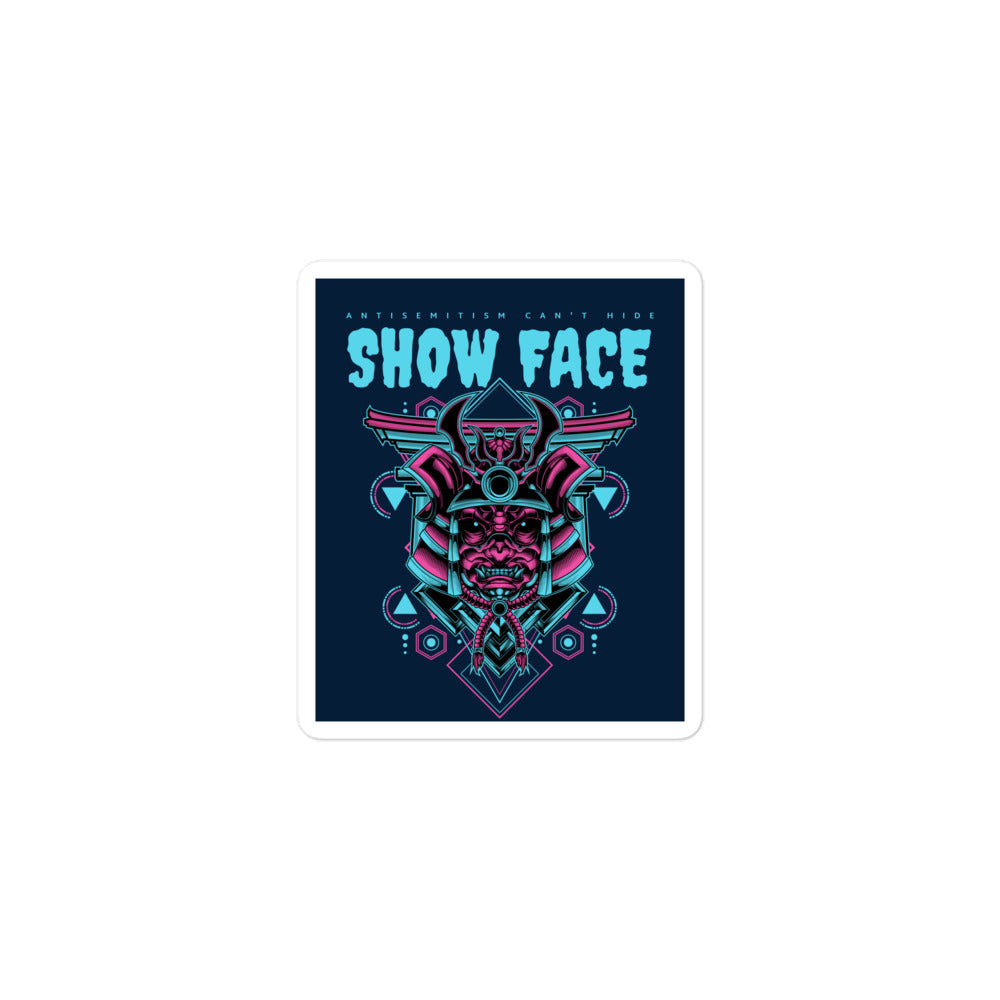 Show Face | Antisemitism Can't Hide | Kiss Cut Sticker Jouparty