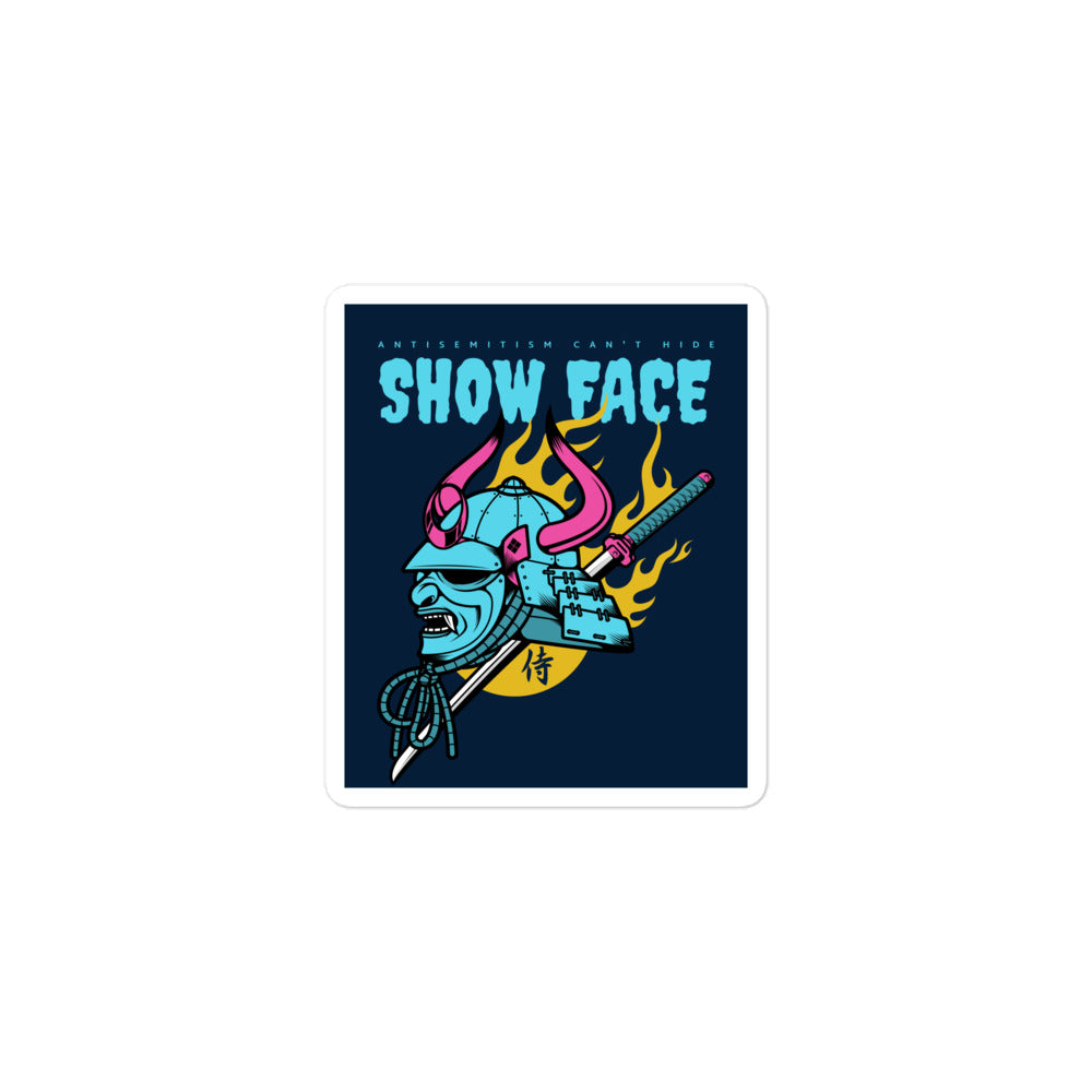 Show Face | Antisemitism Can't Hide | Kiss Cut Sticker Jouparty