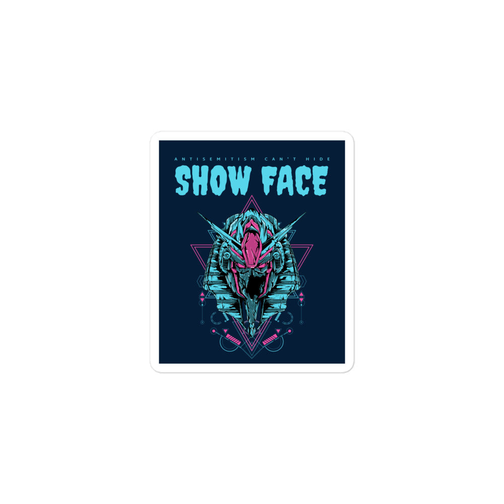 Show Face | Antisemitism Can't Hide | Kiss Cut Sticker Jouparty