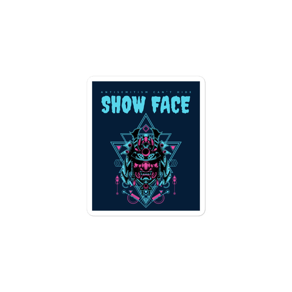 Show Face | Antisemitism Can't Hide | Kiss Cut Sticker Jouparty