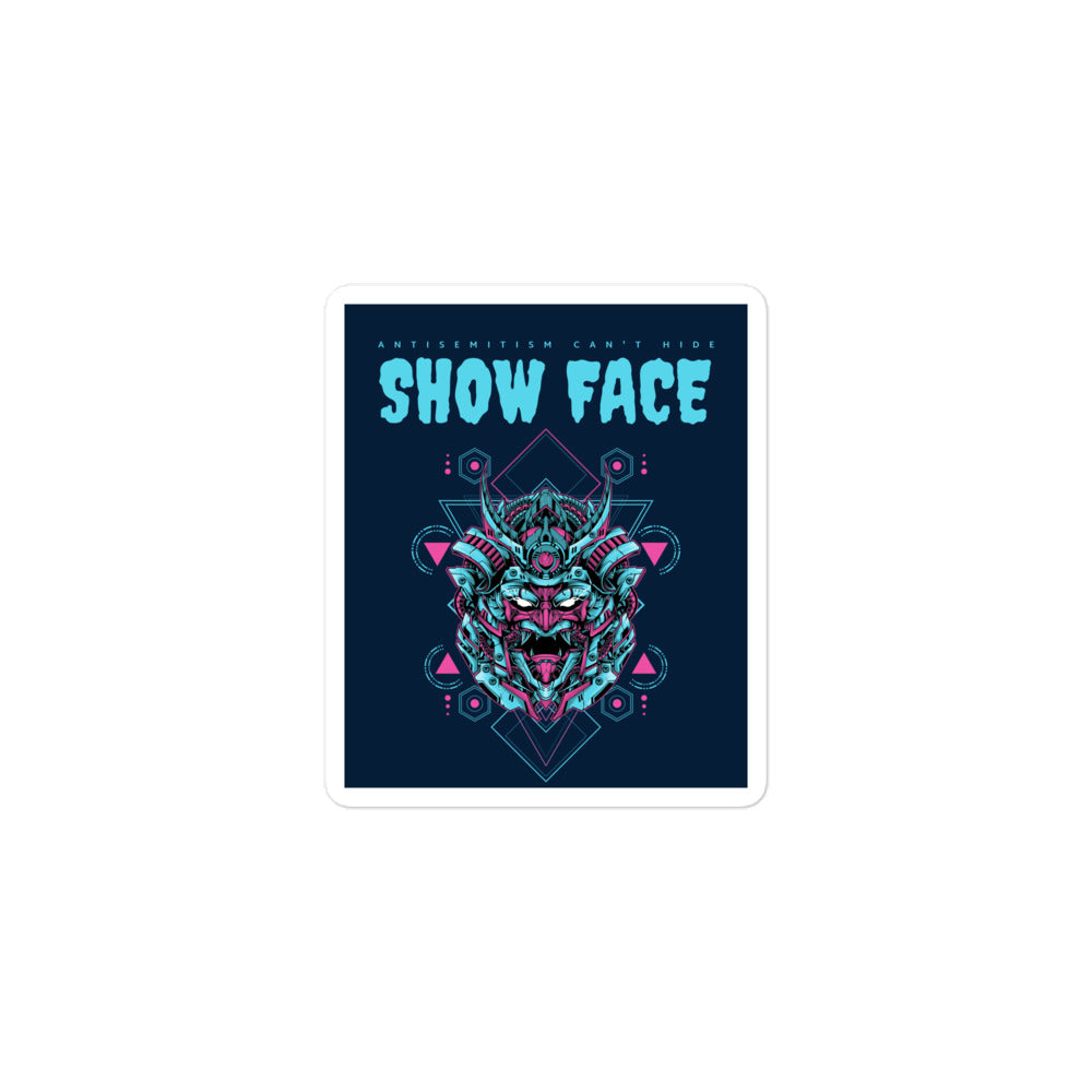 Show Face | Antisemitism Can't Hide | Kiss Cut Sticker Jouparty