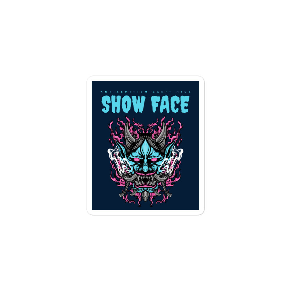 Show Face | Antisemitism Can't Hide | Kiss Cut Sticker Jouparty