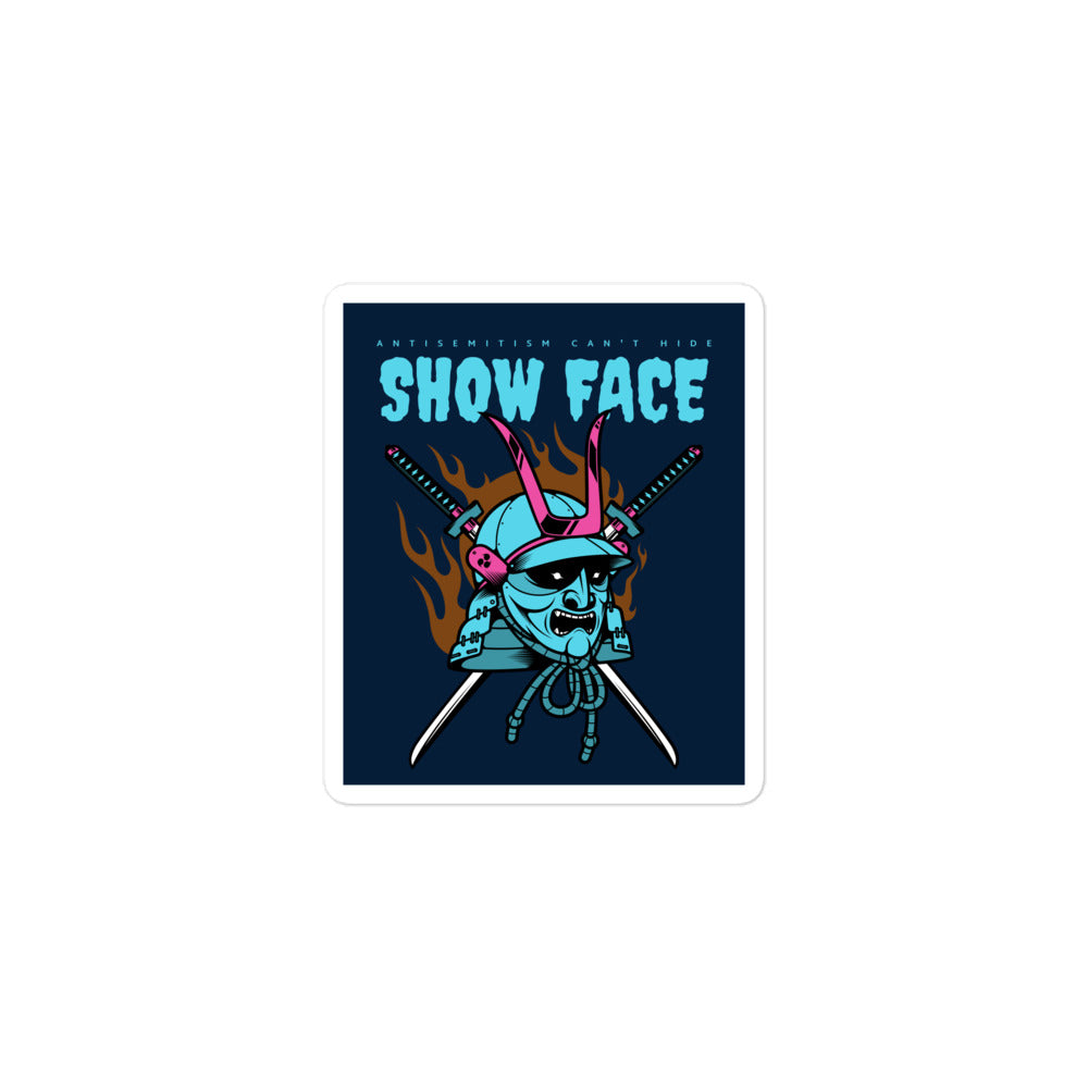 Show Face | Antisemitism Can't Hide | Kiss Cut Sticker Jouparty