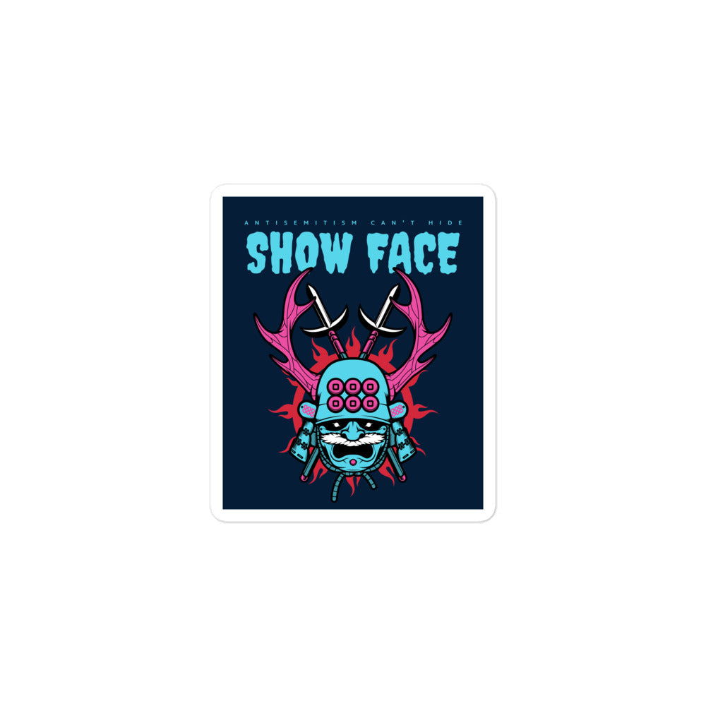 Show Face | Antisemitism Can't Hide | Kiss Cut Sticker Jouparty