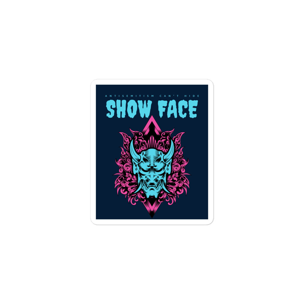 Show Face | Antisemitism Can't Hide | Kiss Cut Sticker Jouparty