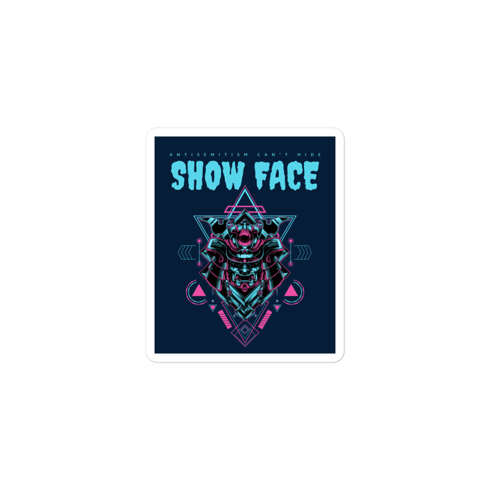 Show Face | Antisemitism Can't Hide | Kiss Cut Sticker Jouparty