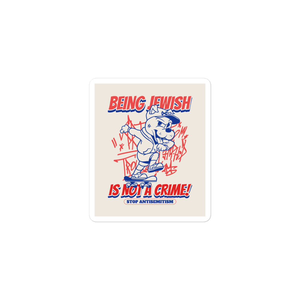 Streetart Graffiti Cartoon | Antisemitism | Kiss Cut Sticker Jouparty