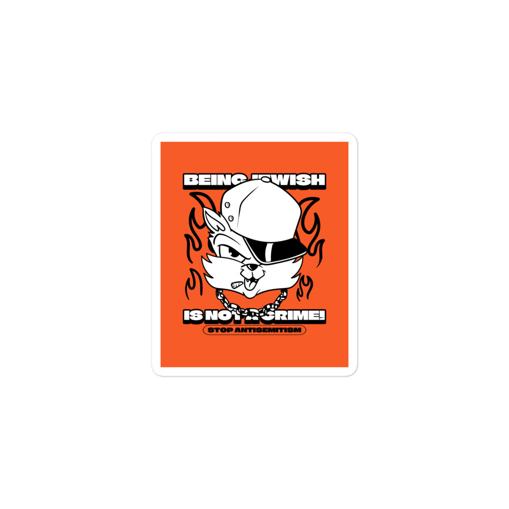 Streetart Graffiti Cartoon | Antisemitism | Kiss Cut Sticker