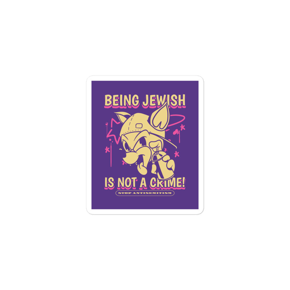 Streetart Graffiti Cartoon | Antisemitism | Kiss Cut Sticker Jouparty