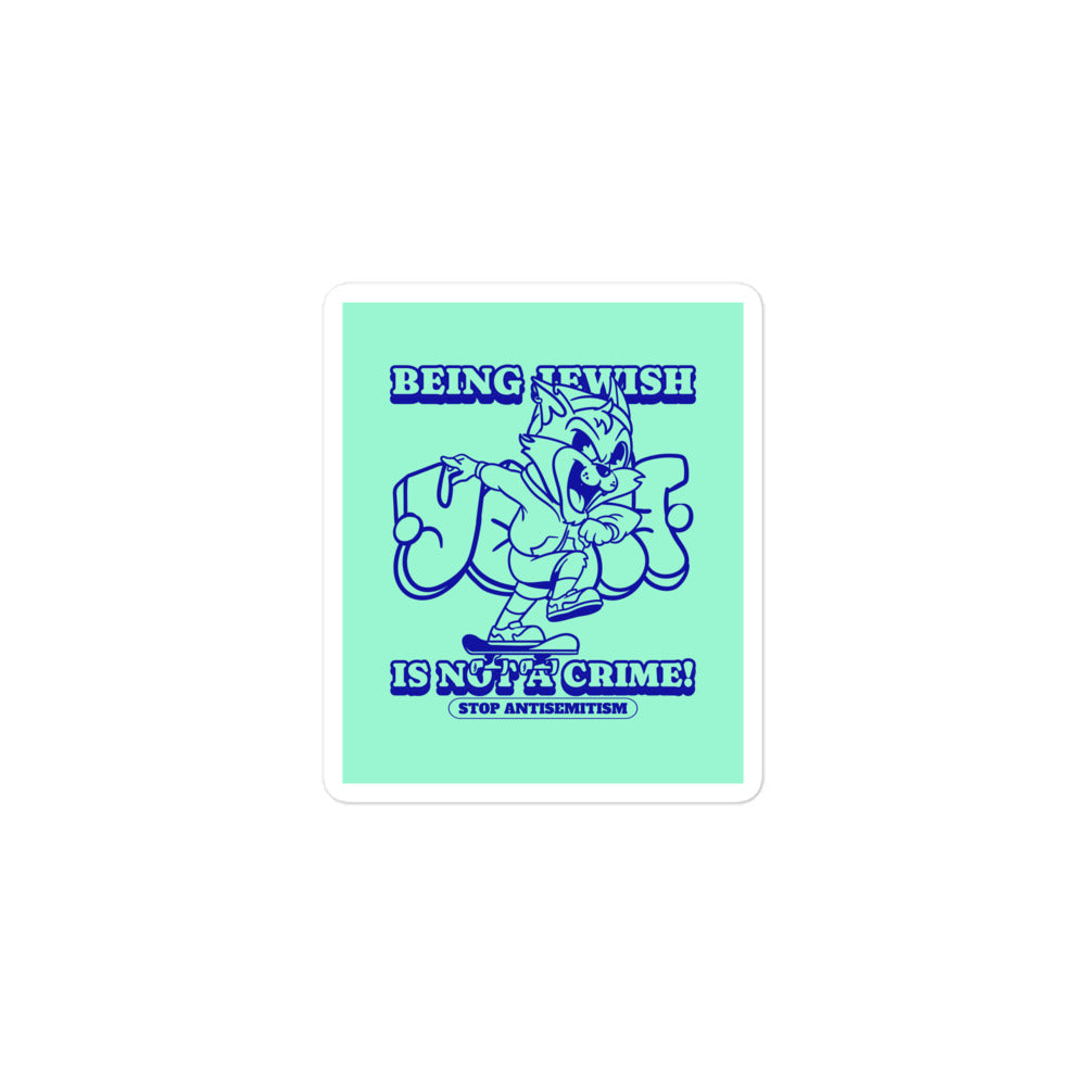 Streetart Graffiti Cartoon | Antisemitism | Kiss Cut Sticker Jouparty