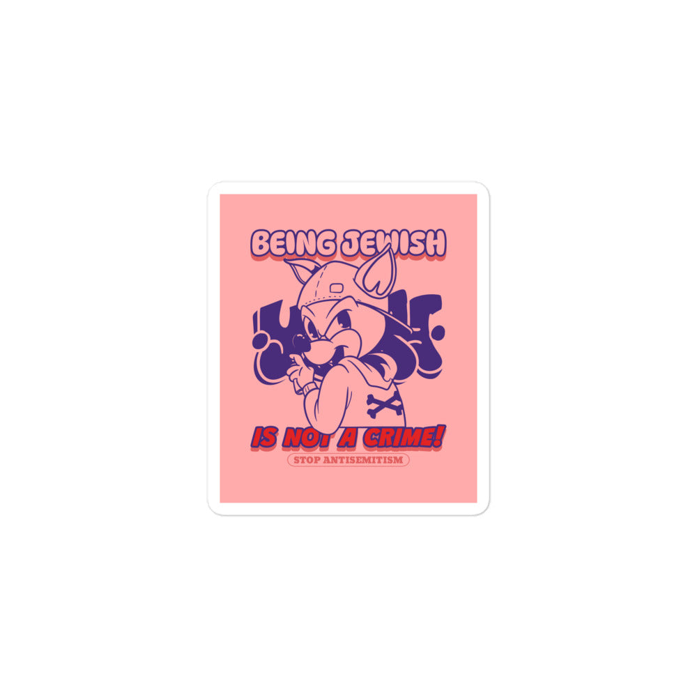 Streetart Graffiti Cartoon | Antisemitism | Kiss Cut Sticker Jouparty