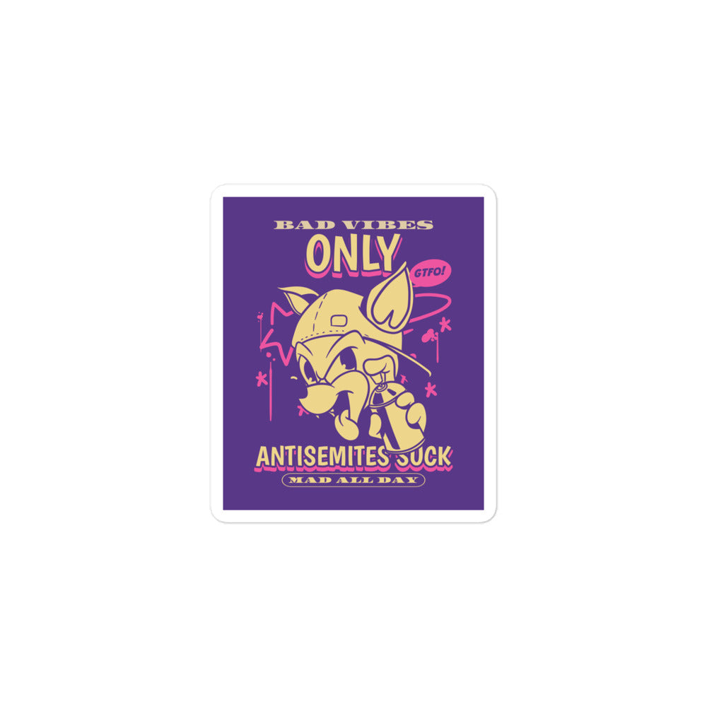Streetart Graffiti Cartoon | Antisemitism | Kiss Cut Sticker Jouparty
