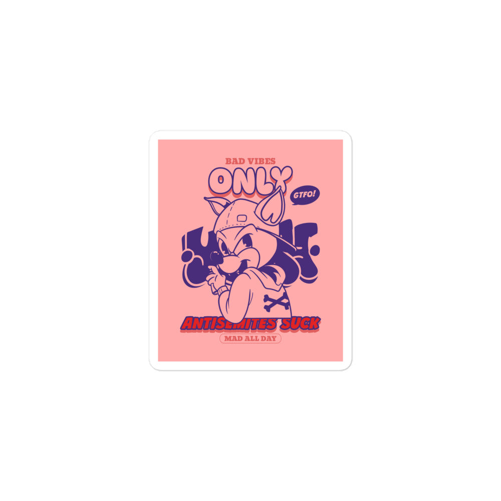 Streetart Graffiti Cartoon | Antisemitism | Kiss Cut Sticker