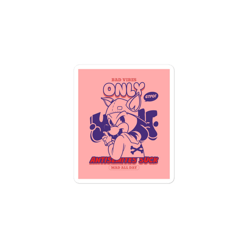 Streetart Graffiti Cartoon | Antisemitism | Kiss Cut Sticker
