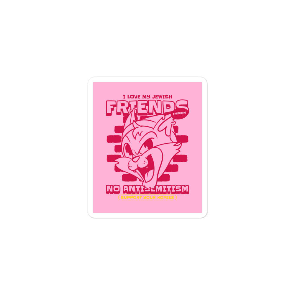 Streetart Graffiti Cartoon | Antisemitism | Kiss Cut Sticker Jouparty
