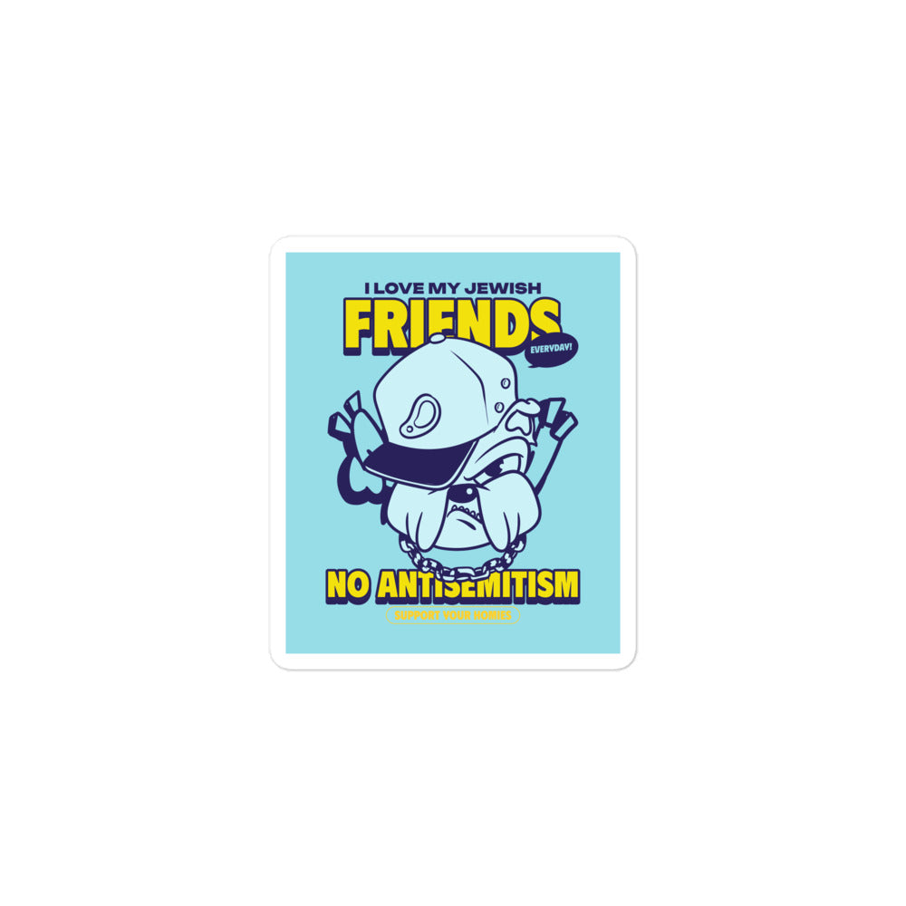 Streetart Graffiti Cartoon | Antisemitism | Kiss Cut Sticker Jouparty