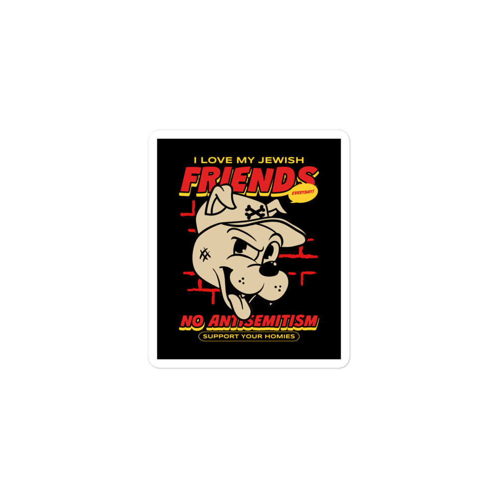 Streetart Graffiti Cartoon | Antisemitism | Kiss Cut Sticker Jouparty