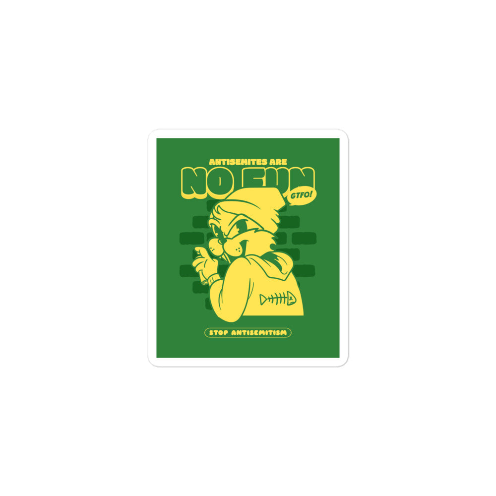 Streetart Graffiti Cartoon | Antisemitism | Kiss Cut Sticker Jouparty