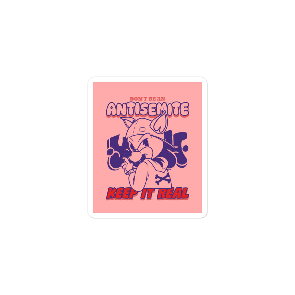 Streetart Graffiti Cartoon | Antisemitism | Kiss Cut Sticker Jouparty