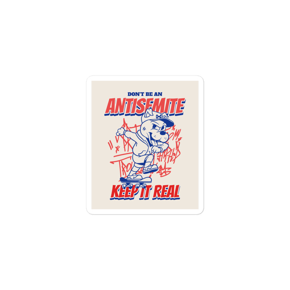 Streetart Graffiti Cartoon | Antisemitism | Kiss Cut Sticker Jouparty