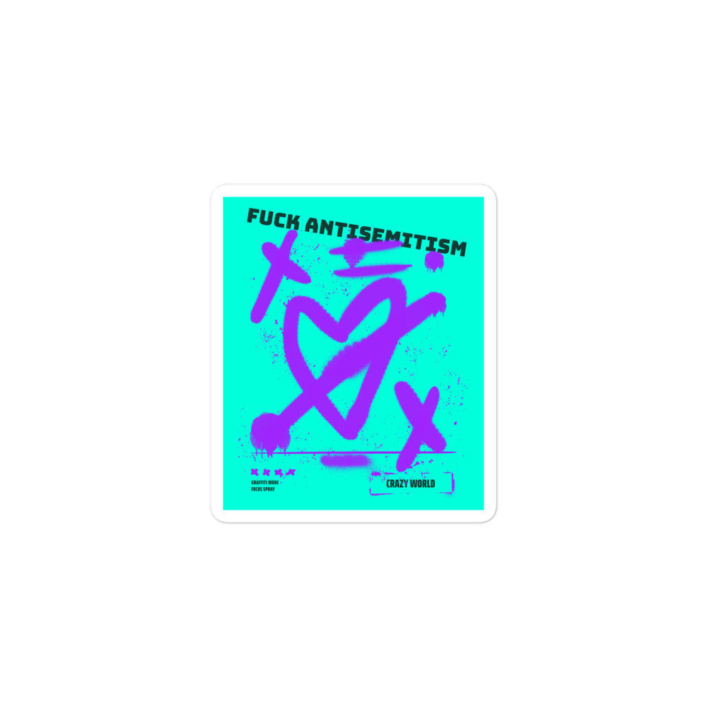 Fuck Antisemitism Graffiti | Kiss Cut Sticker