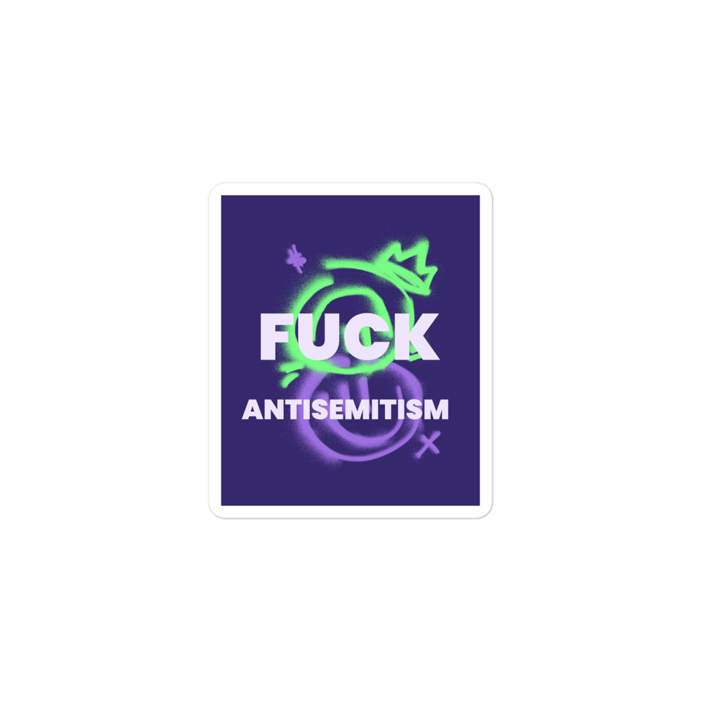 Fuck Antisemitism Graffiti | Kiss Cut Sticker Jouparty