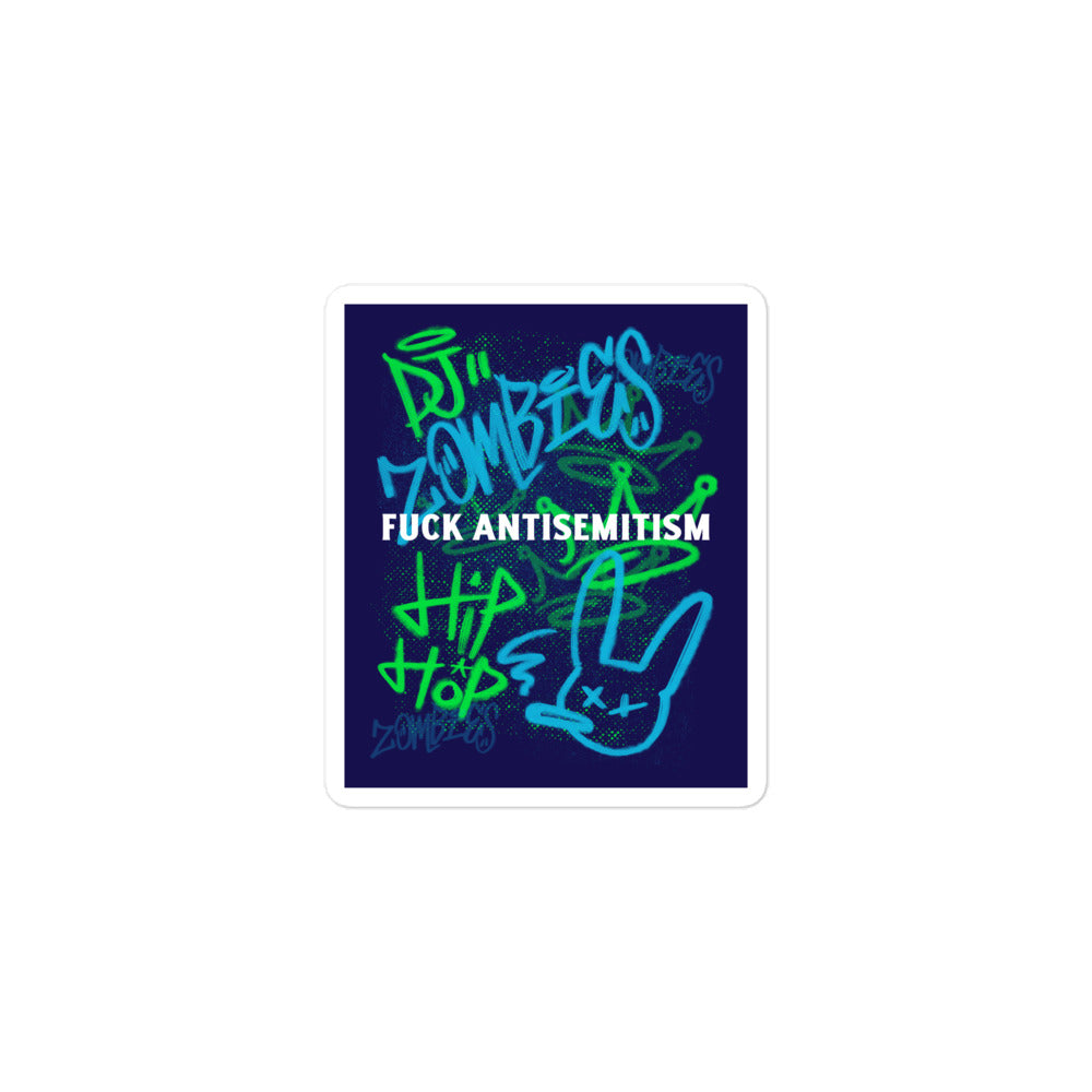 Fuck Antisemitism Graffiti | Kiss Cut Sticker Jouparty