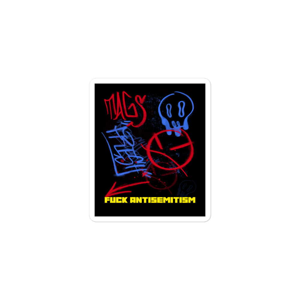 Fuck Antisemitism Graffiti | Kiss Cut Sticker Jouparty