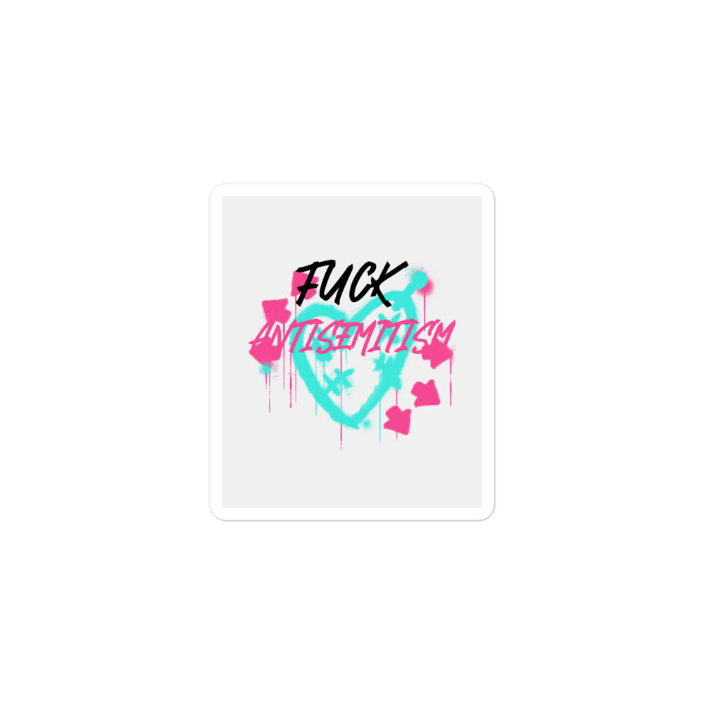 Fuck Antisemitism Graffiti | Kiss Cut Sticker Jouparty