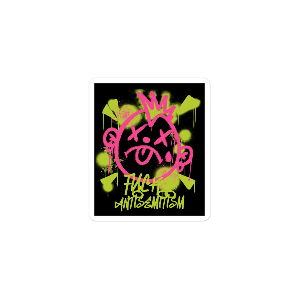 Fuck Antisemitism Graffiti | Kiss Cut Sticker Jouparty