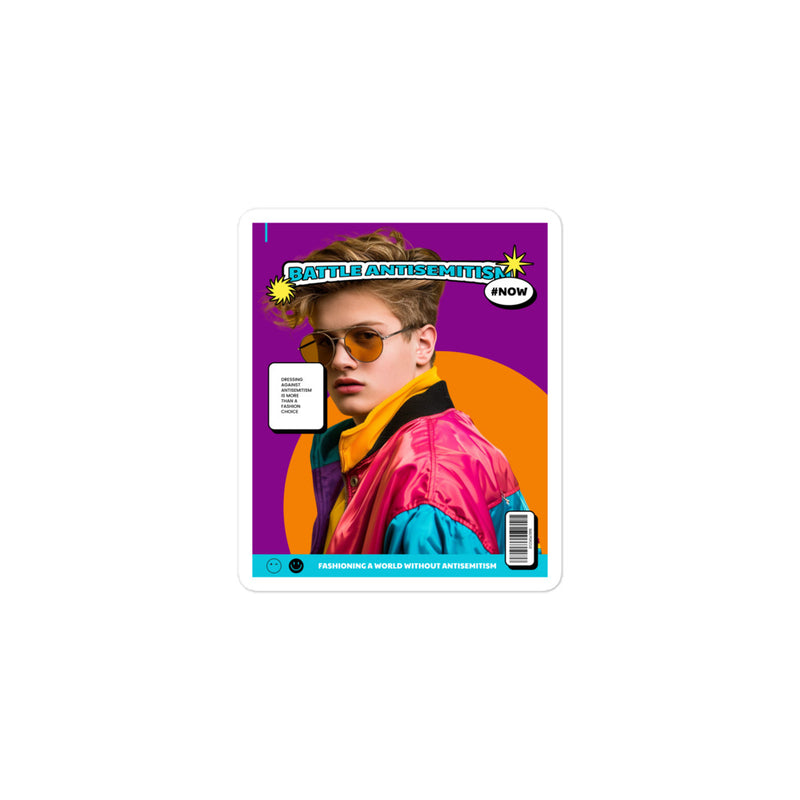 80's Fashion Trend | Battle Antisemitism | Kiss Cut Sticker