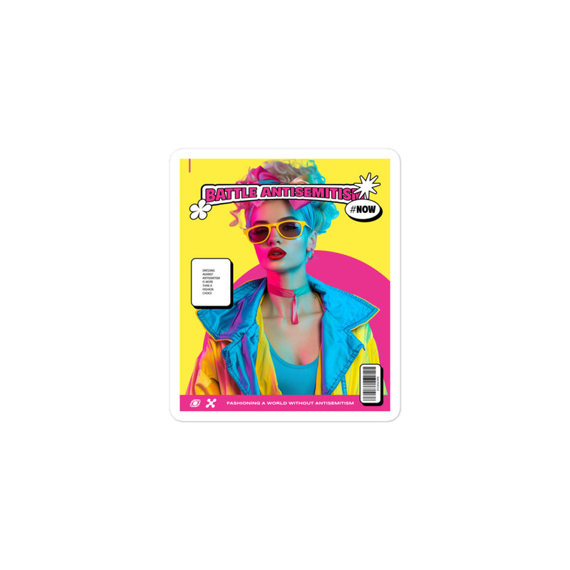 80's Fashion Trend | Battle Antisemitism | Kiss Cut Sticker