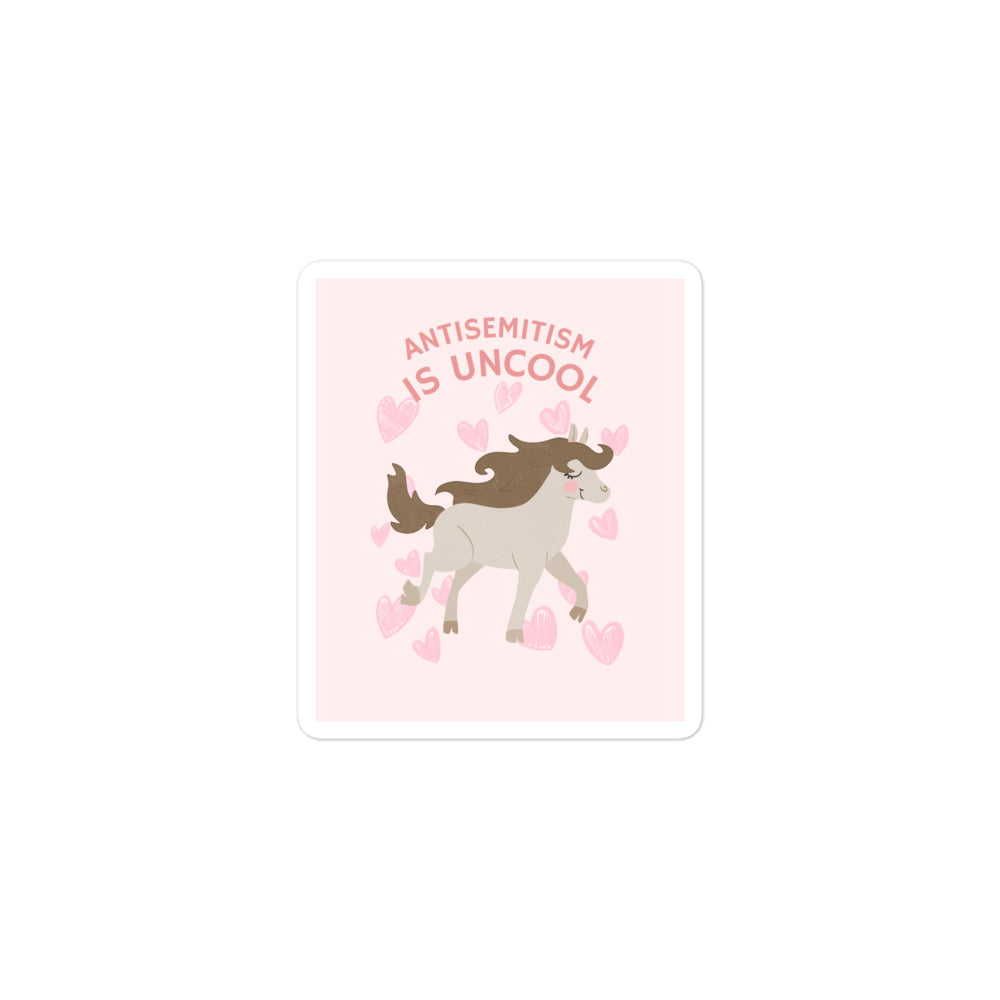 Unicorn Antisemitism Is Uncool | Kiss Cut Sticker Jouparty