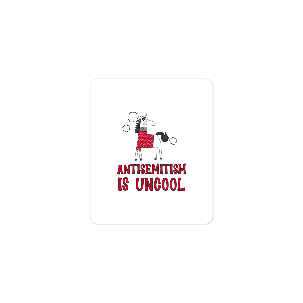 Unicorn Antisemitism Is Uncool | Kiss Cut Sticker Jouparty