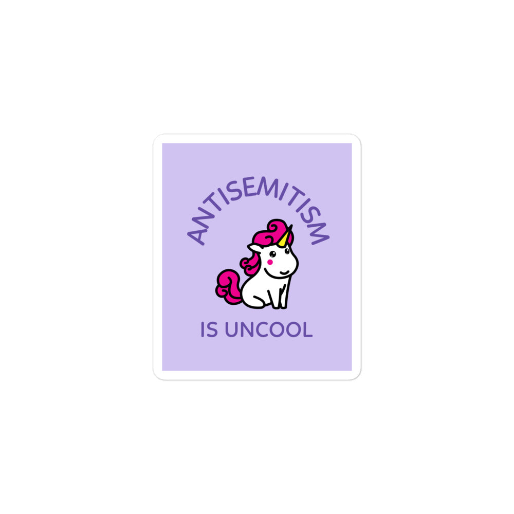 Unicorn Antisemitism Is Uncool | Kiss Cut Sticker Jouparty