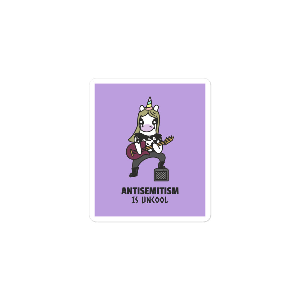 Unicorn Antisemitism Is Uncool | Kiss Cut Sticker Jouparty
