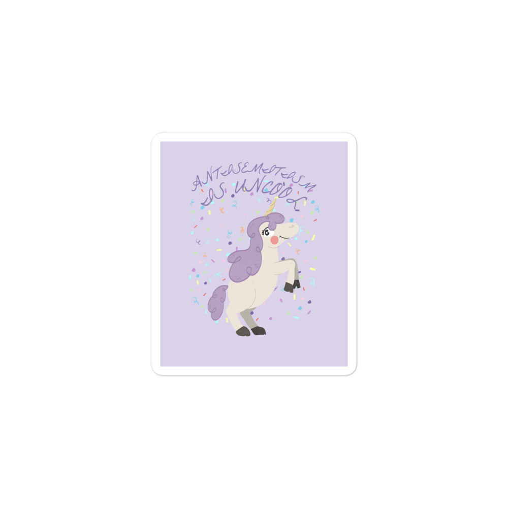 Unicorn Antisemitism Is Uncool | Kiss Cut Sticker