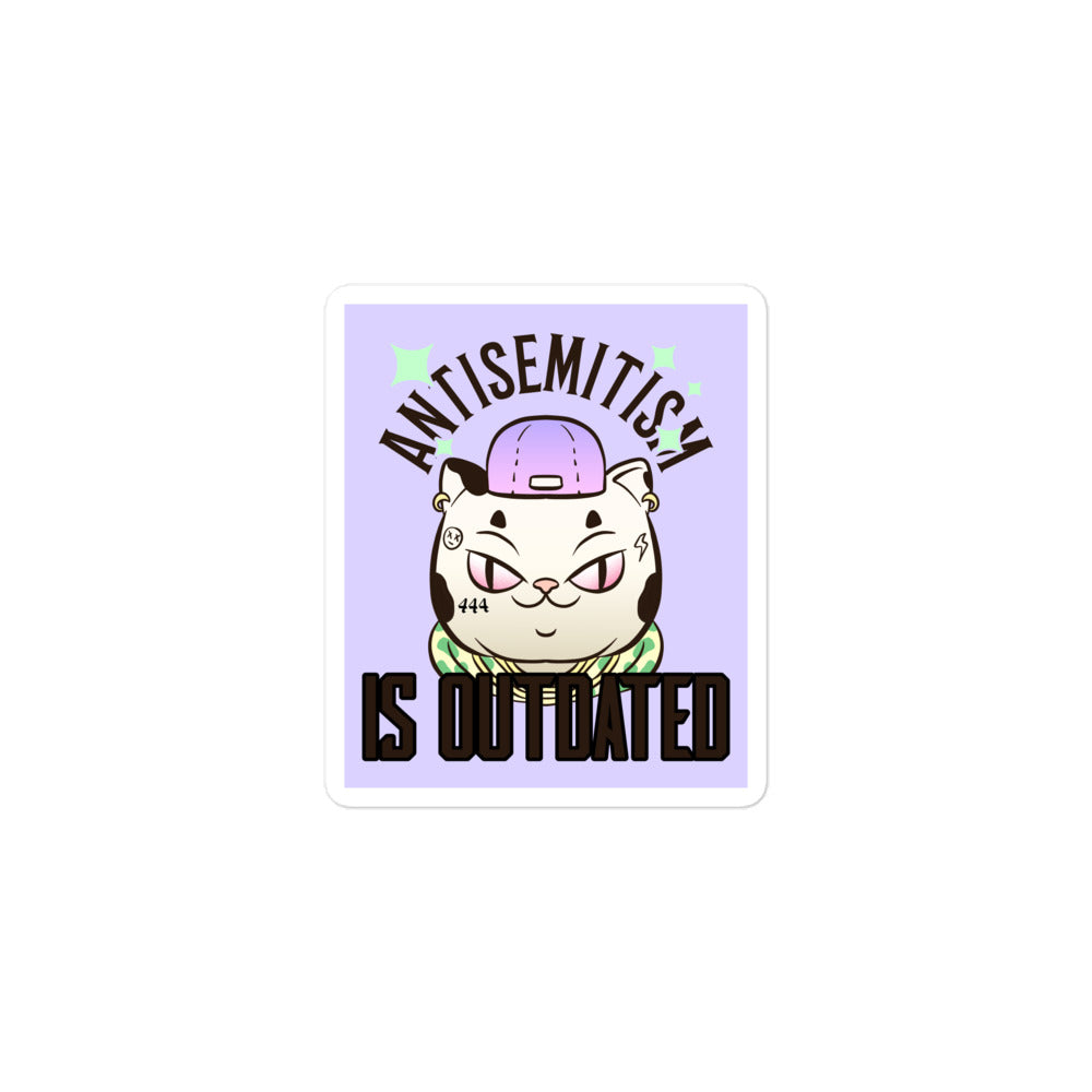 Cool Cat | Antisemitism Is Outdated | Kiss Cut Sticker Jouparty